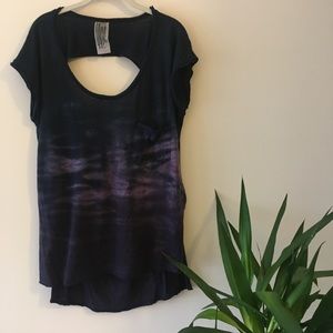 Free People drape back tie-dye tee